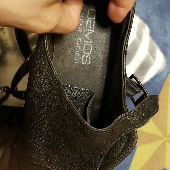 Women's double monk strap black leather oxfords - Picture 12 of 12